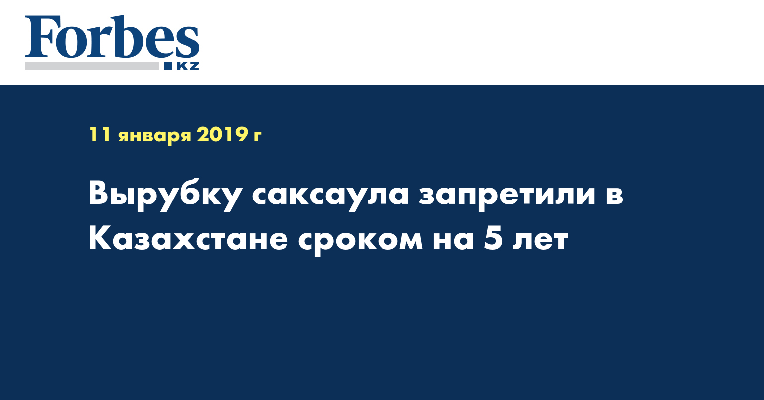 Вырубку саксаула запретили в Казахстане сроком на 5 лет