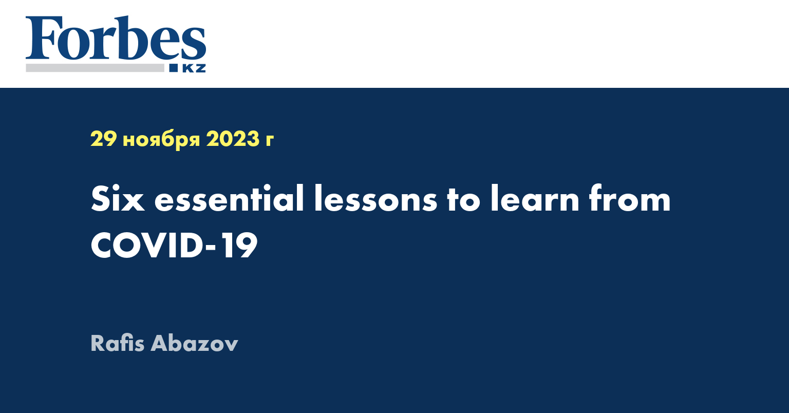 Six essential lessons to learn from COVID-19